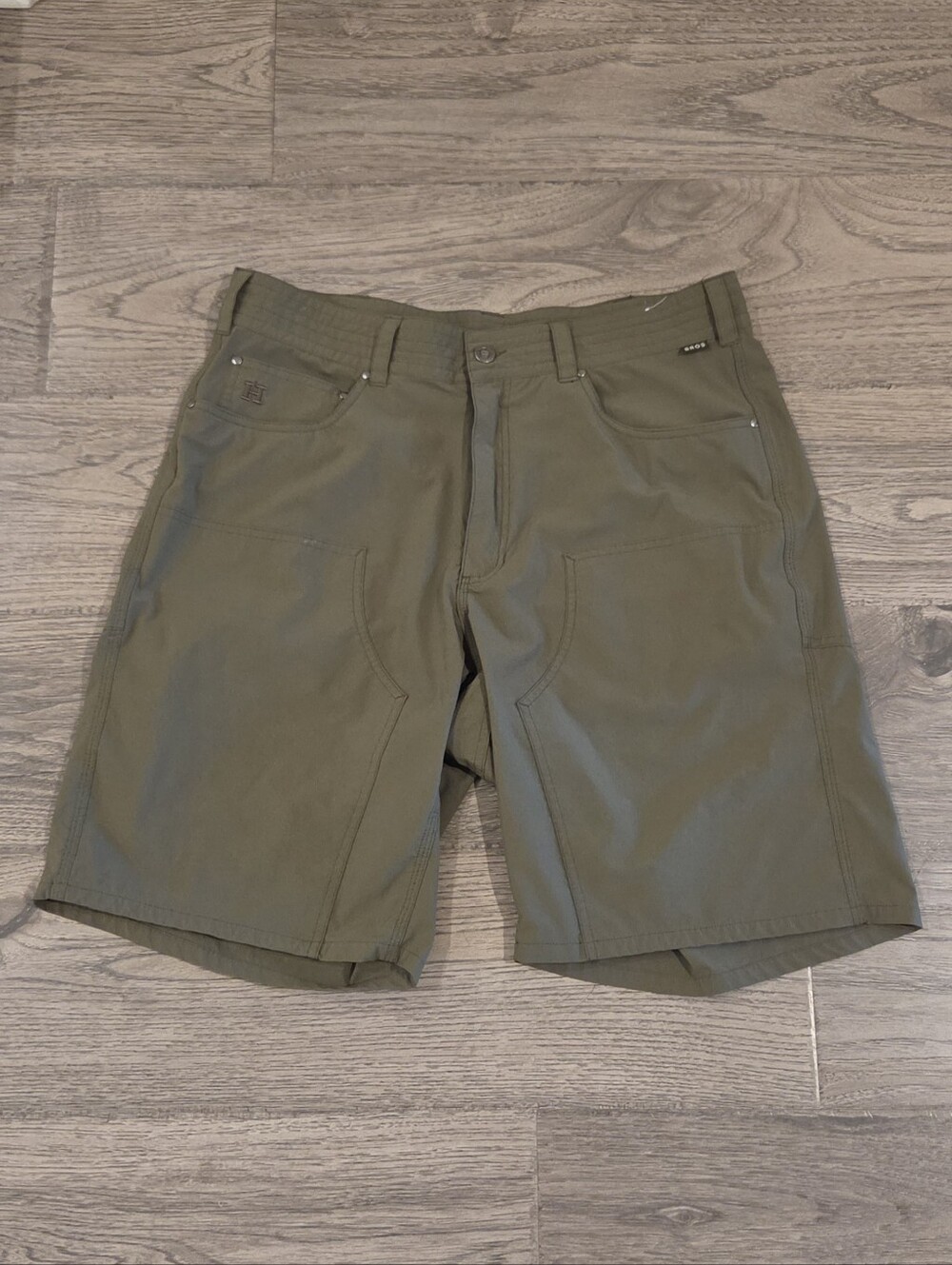 Howler Brothers Waterman Ripstop Work Shorts OD Green - Size 36x9" - Nylon